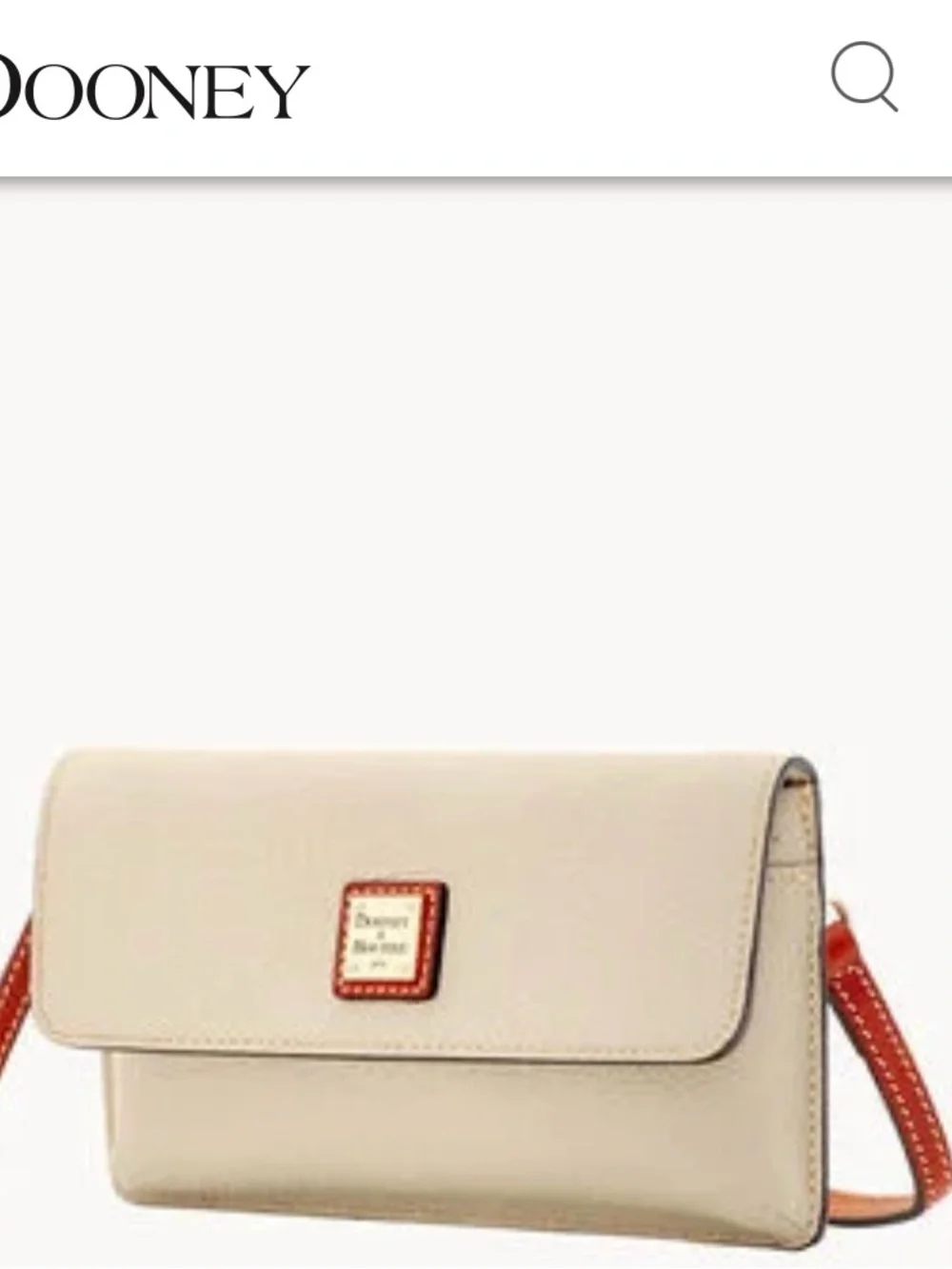 Dooney & Bourke Milly Pebble Grain Cream Crossbody bag